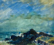 2008-0715-RockAndSand-16X19-OilOnCardboard-CWR