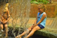 2010-0509-GirlOnFountain2-SoftChalk-OilCamelBrush-12X18-7160-CWR